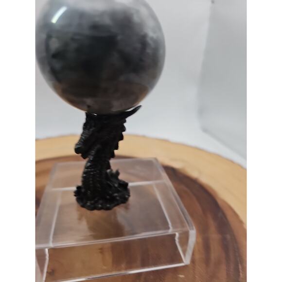 Rainbow Labradorite Sphere .45lb 53mm W/Dragon Stand - Picture 3 of 12